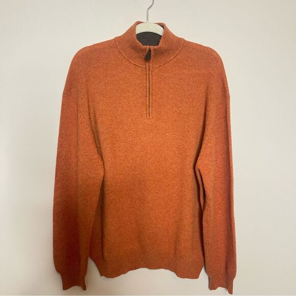 Men’s W. H. BELK Sportswear half zip cashmere sweater XL NWOT - Picture 4 of 8